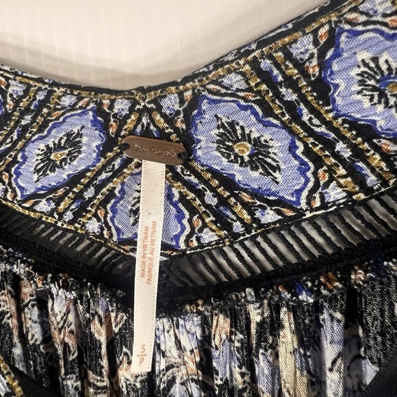 Free People Moonlight Dance Tunic Top Floral Boho Oversized Babydoll Pockets S - Picture 10 of 16